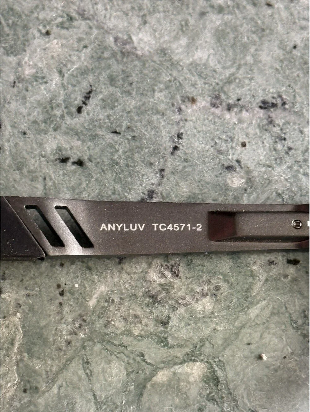 ANYLUV TC4571-2 Grey Blue Light Blocking Glasses Gunmetal Grey Carbon Made Italy